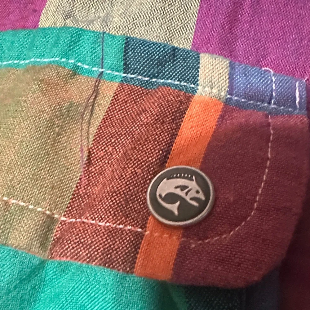 POLO RALPH LAUREN 

MADRAS LONG SLEEVE 
Colorful Plaid Button-Up Shirt - Picture 13 of 17